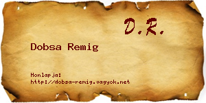 Dobsa Remig névjegykártya